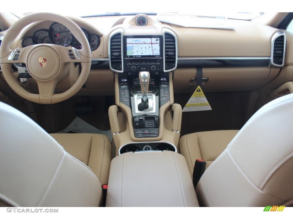 2014 Porsche Cayenne Standard Cayenne Model Luxor Beige Dashboard Photo #87906658