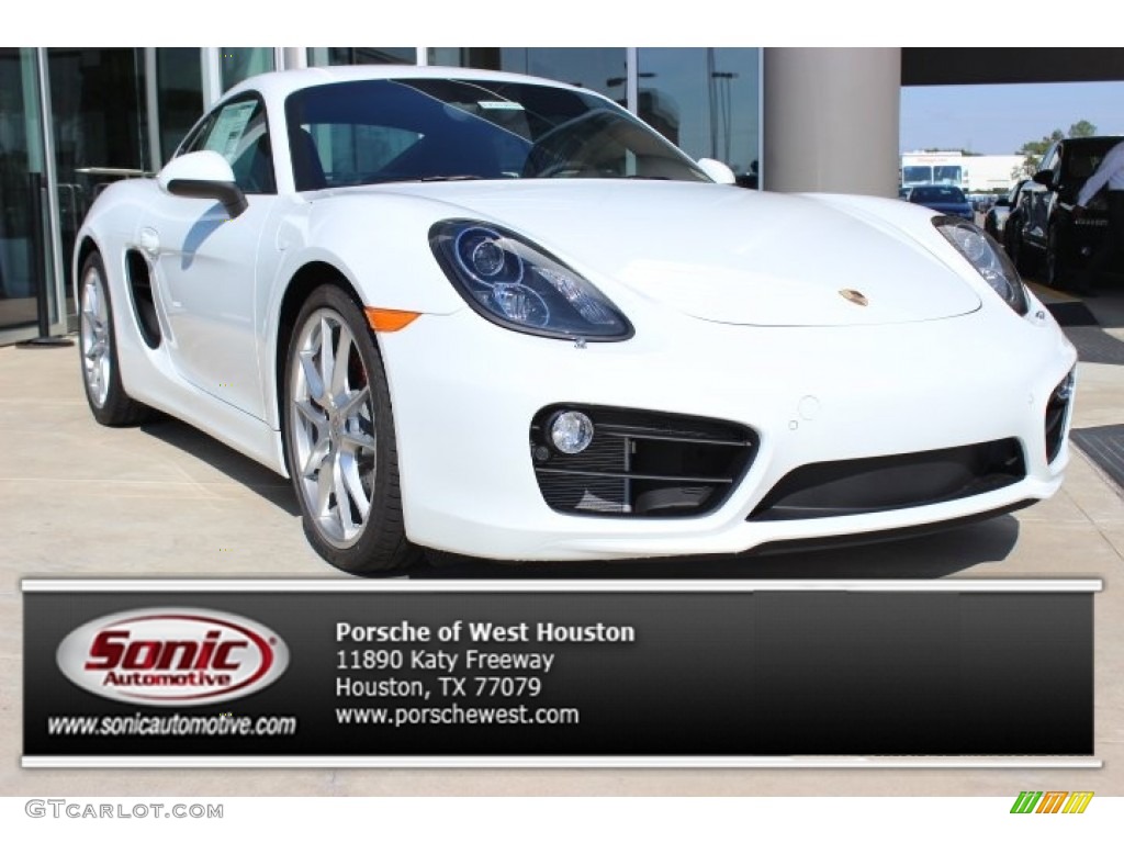 White Porsche Cayman