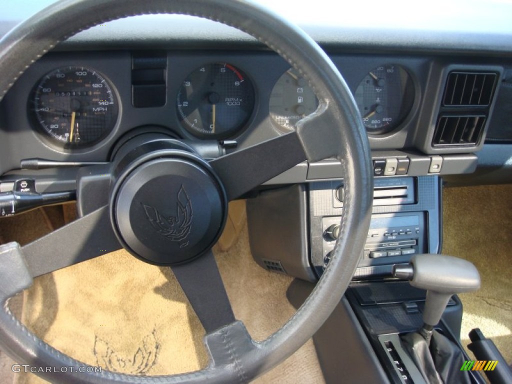 1986 Pontiac Firebird Trans Am Tan Dashboard Photo #87907375