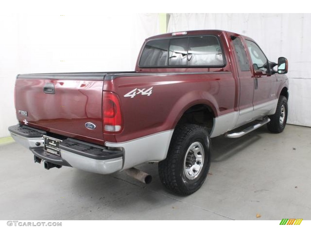 2004 F250 Super Duty XLT SuperCab 4x4 - Dark Toreador Red Metallic / Medium Flint photo #4