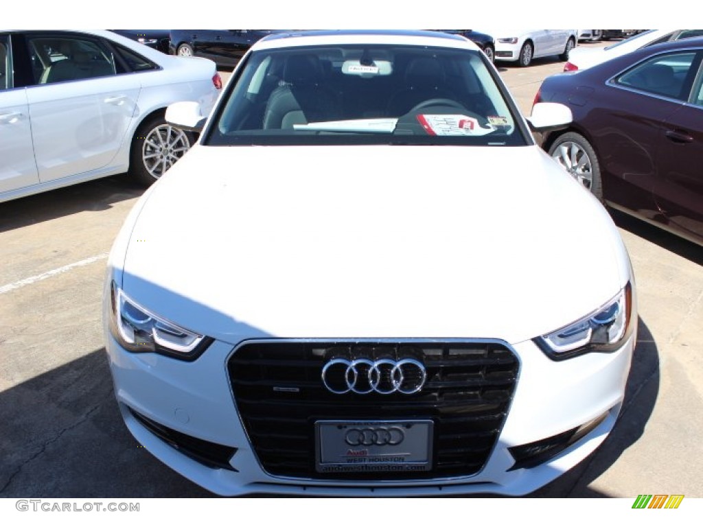 2014 A5 2.0T quattro Coupe - Ibis White / Black photo #2