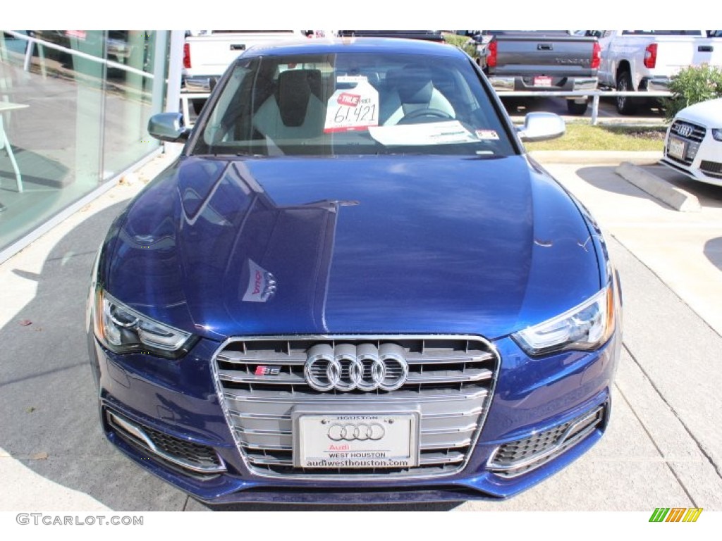 2014 S5 3.0T Premium Plus quattro Coupe - Estoril Blue Crystal / Black/Lunar Silver photo #2