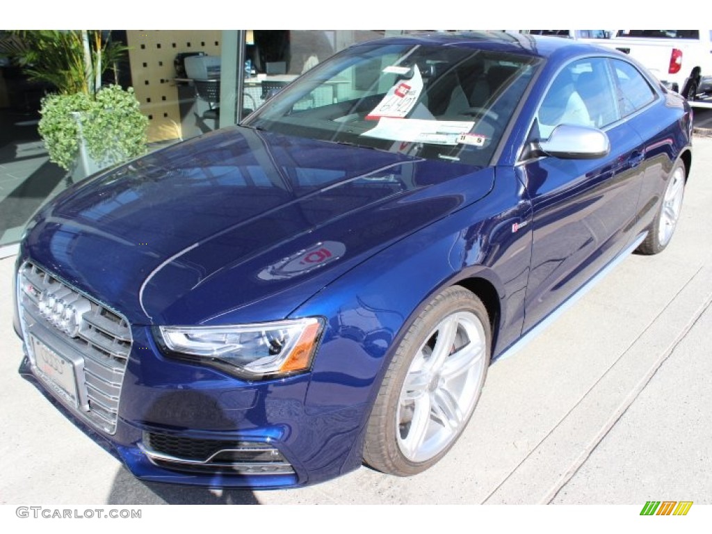 2014 S5 3.0T Premium Plus quattro Coupe - Estoril Blue Crystal / Black/Lunar Silver photo #3