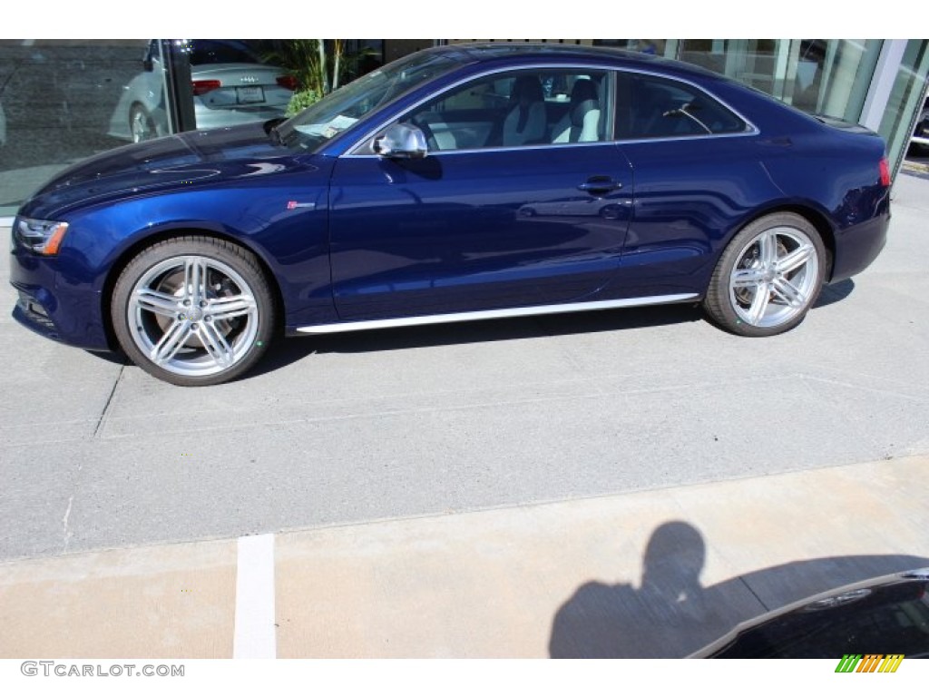2014 S5 3.0T Premium Plus quattro Coupe - Estoril Blue Crystal / Black/Lunar Silver photo #4