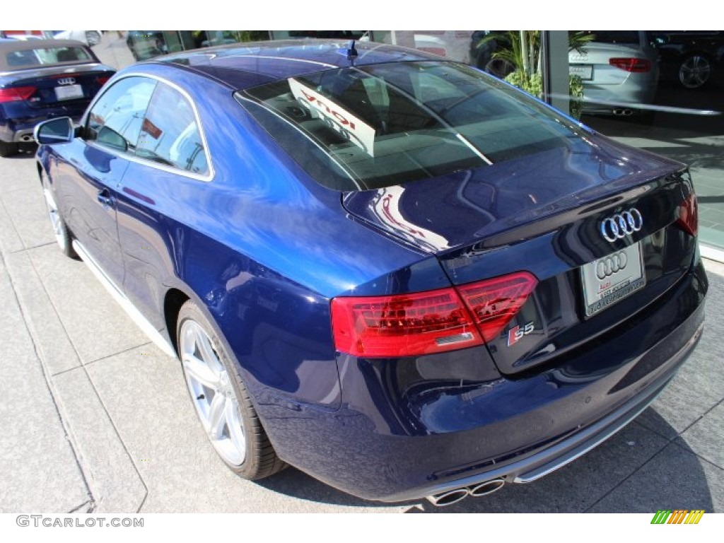 2014 S5 3.0T Premium Plus quattro Coupe - Estoril Blue Crystal / Black/Lunar Silver photo #5