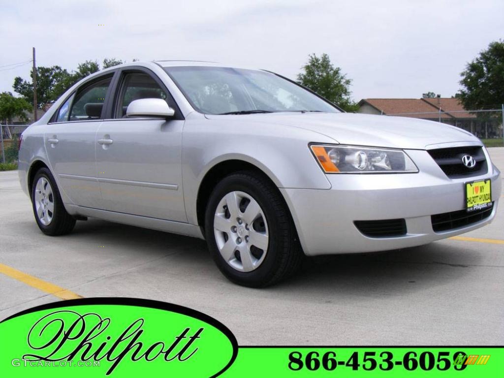 2008 Sonata GLS - Bright Silver / Gray photo #1