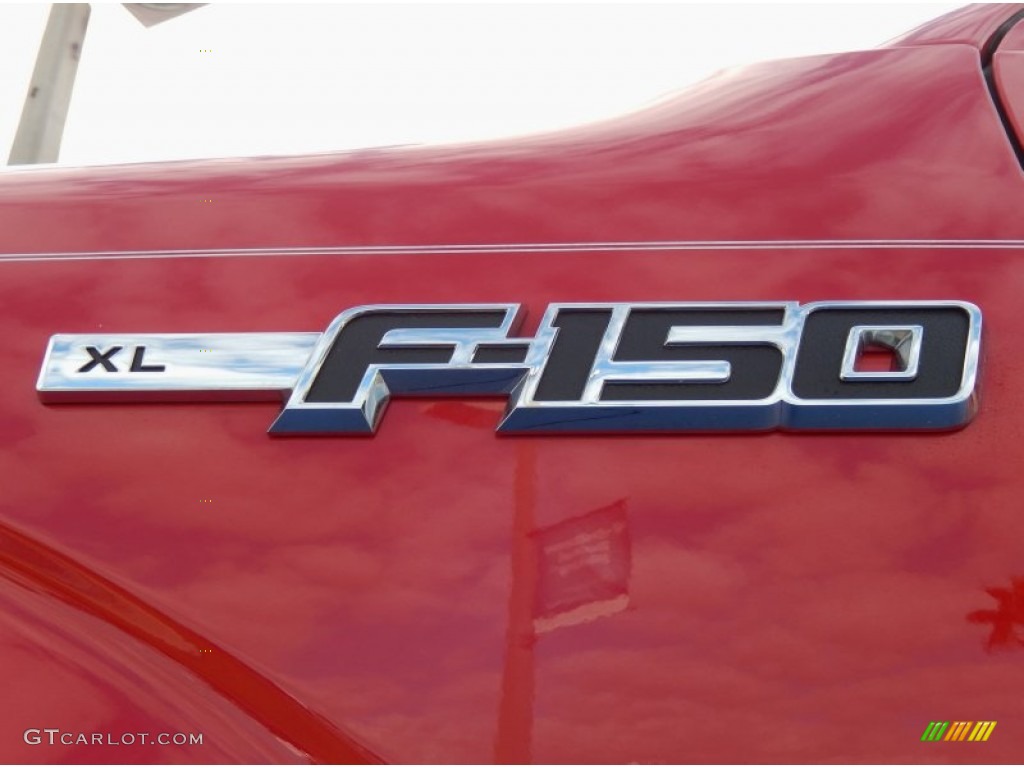 2011 F150 XL Regular Cab - Vermillion Red / Steel Gray photo #11