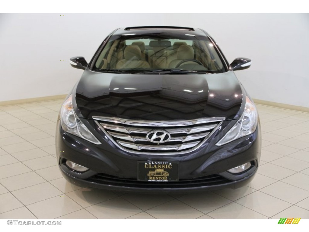 2011 Sonata Limited - Black Plum Pearl / Camel photo #2