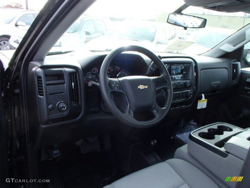 Jet Black Interior 2014 Chevrolet Silverado 1500 WT Regular Cab 4x4 Photo #87913002