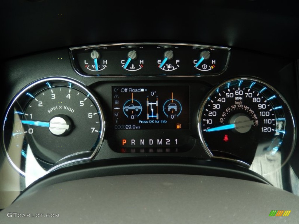 2014 Ford F150 Lariat SuperCab 4x4 Gauges Photo #87913140