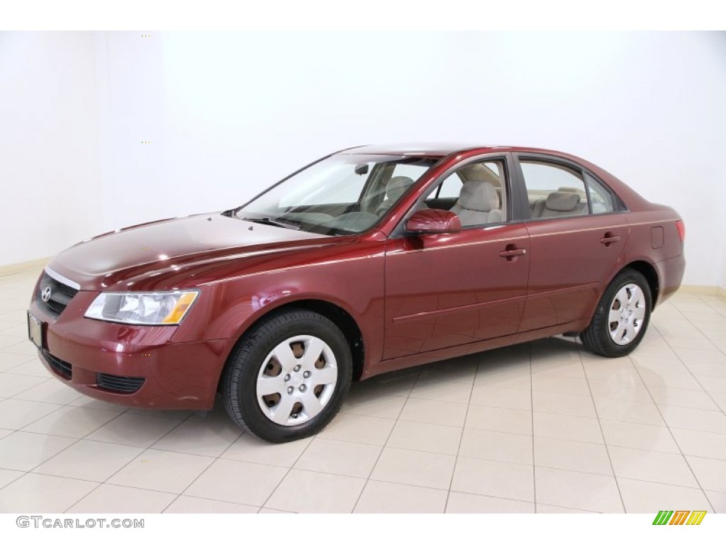 Dark Cherry Red 2007 Hyundai Sonata GLS Exterior Photo #87913483