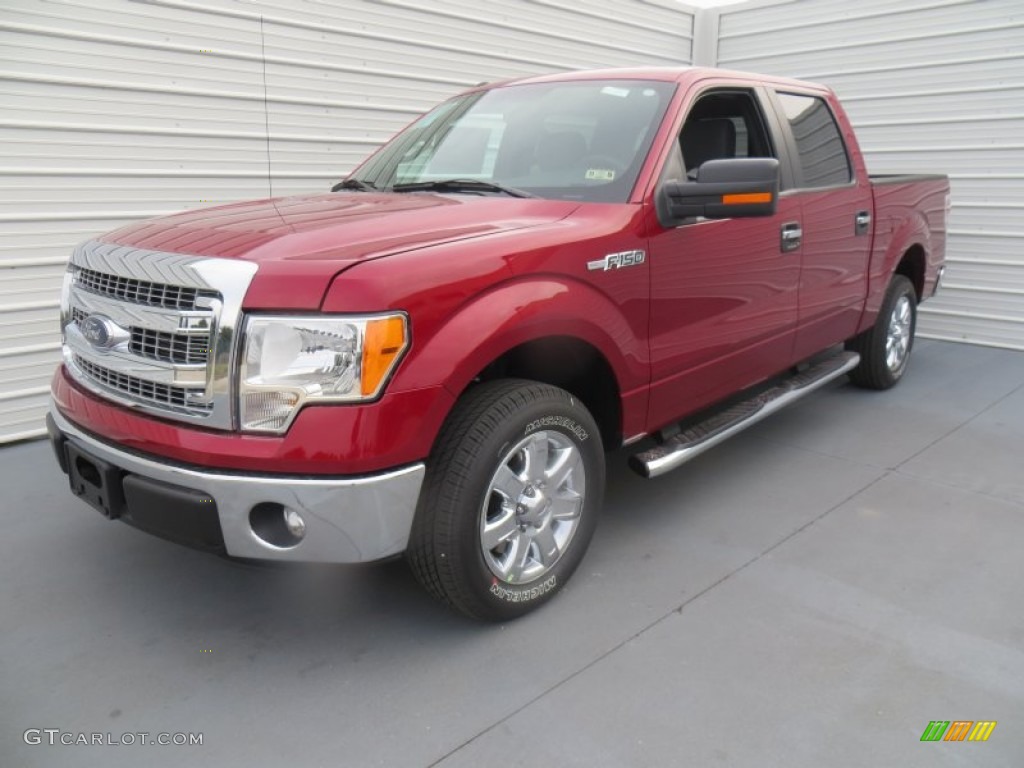 2013 F150 XLT SuperCrew - Ruby Red Metallic / Steel Gray photo #7