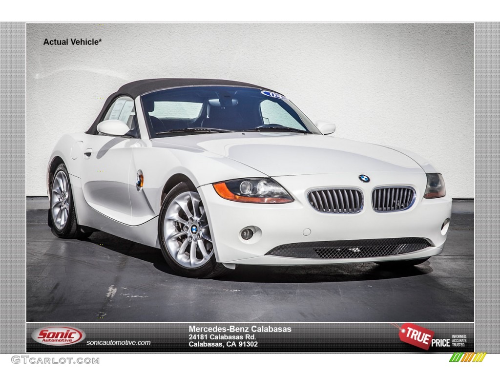 2004 Z4 2.5i Roadster - Alpine White / Black photo #1