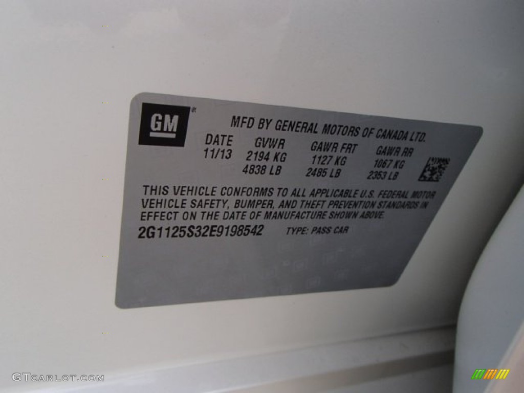 2014 Impala LT - White Diamond Tricoat / Jet Black photo #20
