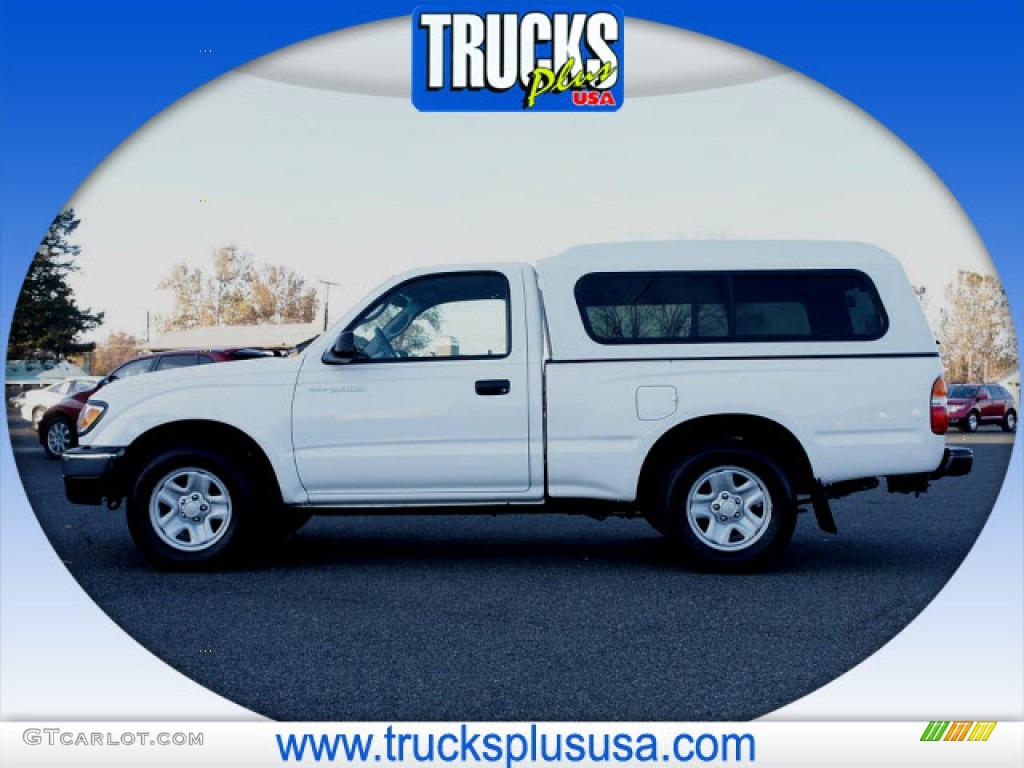 2004 Tacoma Regular Cab - Super White / Charcoal photo #1