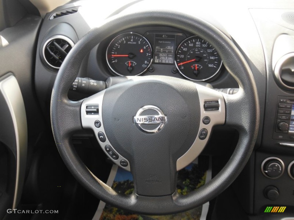 2011 Rogue SV AWD - Wicked Black / Black photo #20