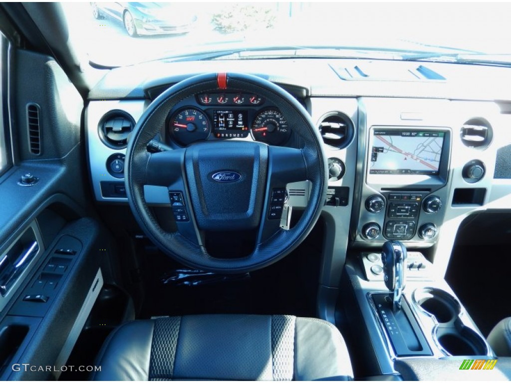 2014 Ford F150 SVT Raptor SuperCrew 4x4 Raptor Black Dashboard Photo #87915618