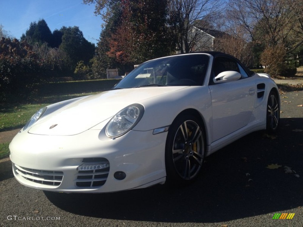 2008 911 Turbo Cabriolet - Carrara White / Black photo #1