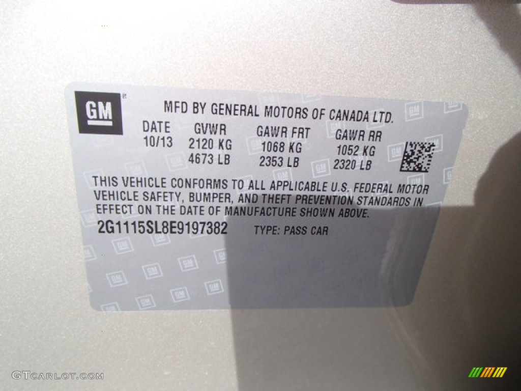 2014 Impala LT - Champagne Silver Metallic / Jet Black photo #20