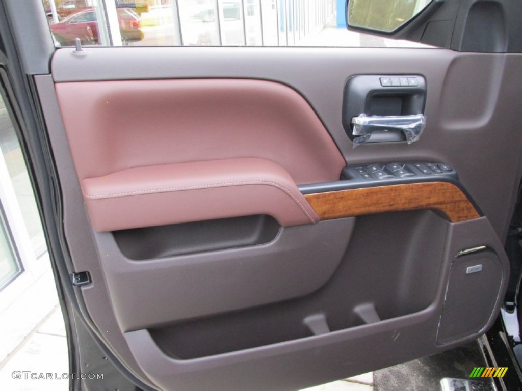 2014 Chevrolet Silverado 1500 High Country Crew Cab 4x4 High Country Saddle Door Panel Photo #87918336