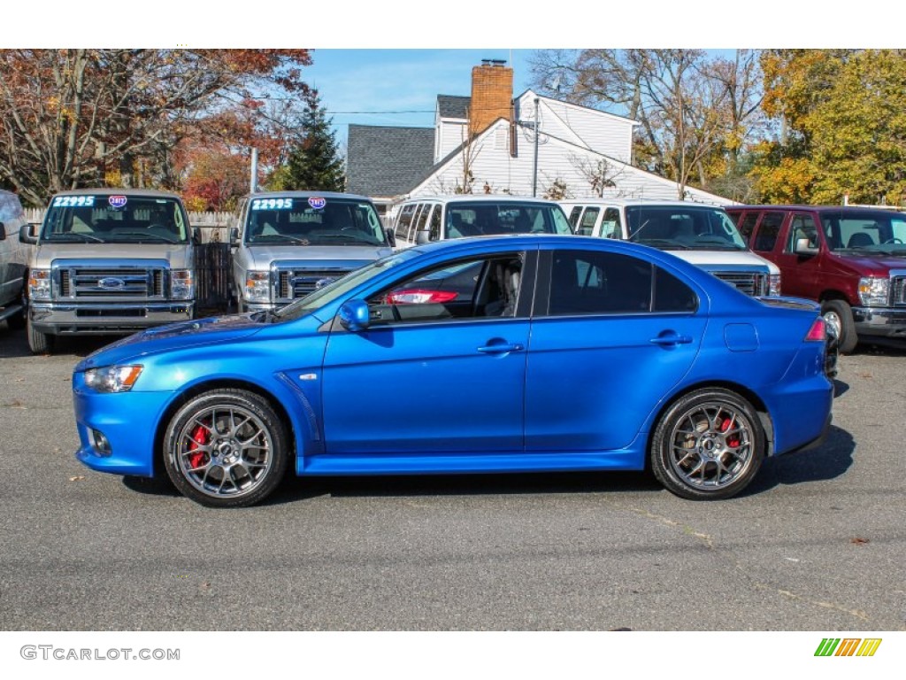 Octane Blue Pearl 2011 Mitsubishi Lancer Evolution MR Exterior Photo #87918738