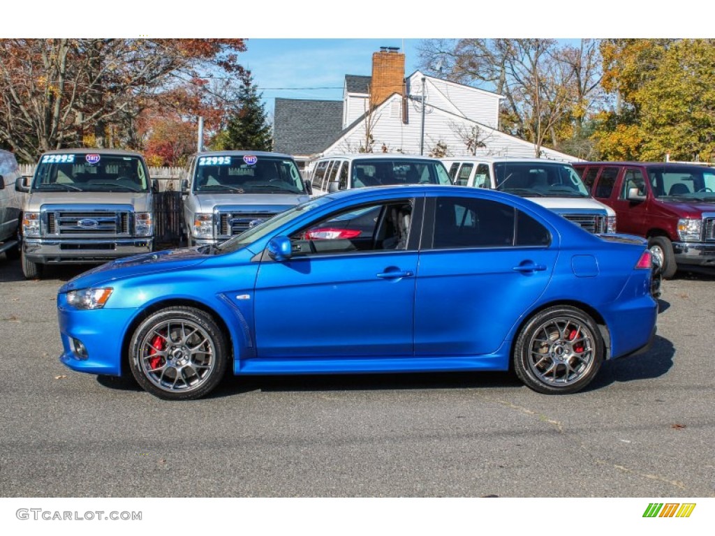 2011 Lancer Evolution MR - Octane Blue Pearl / Black photo #3