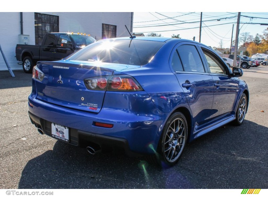 2011 Lancer Evolution MR - Octane Blue Pearl / Black photo #6