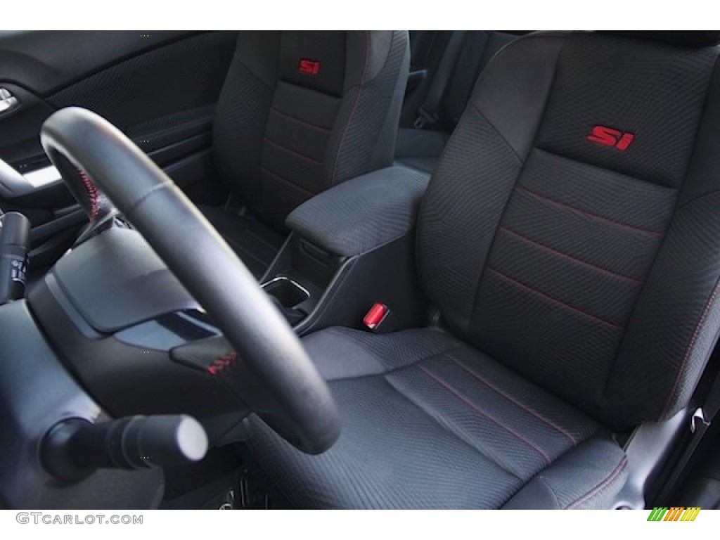 2013 Civic Si Coupe - Polished Metal Metallic / Black photo #14