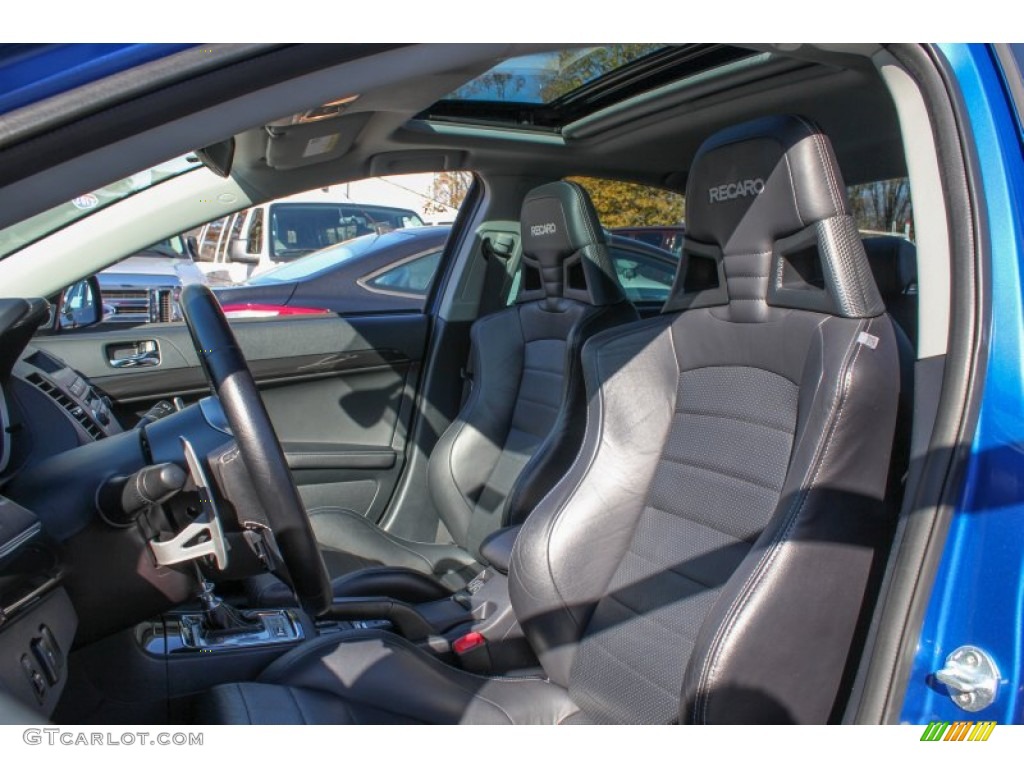 2011 Lancer Evolution MR - Octane Blue Pearl / Black photo #12