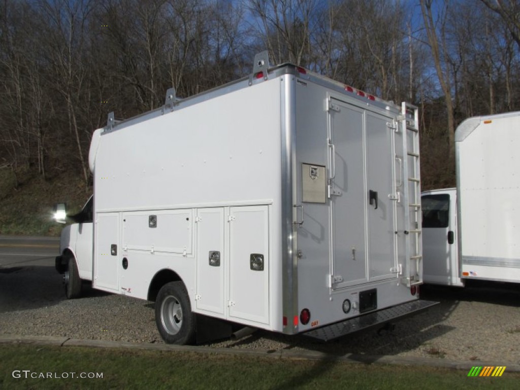 2014 Express Cutaway 3500 Utility Van - Summit White / Medium Pewter photo #4