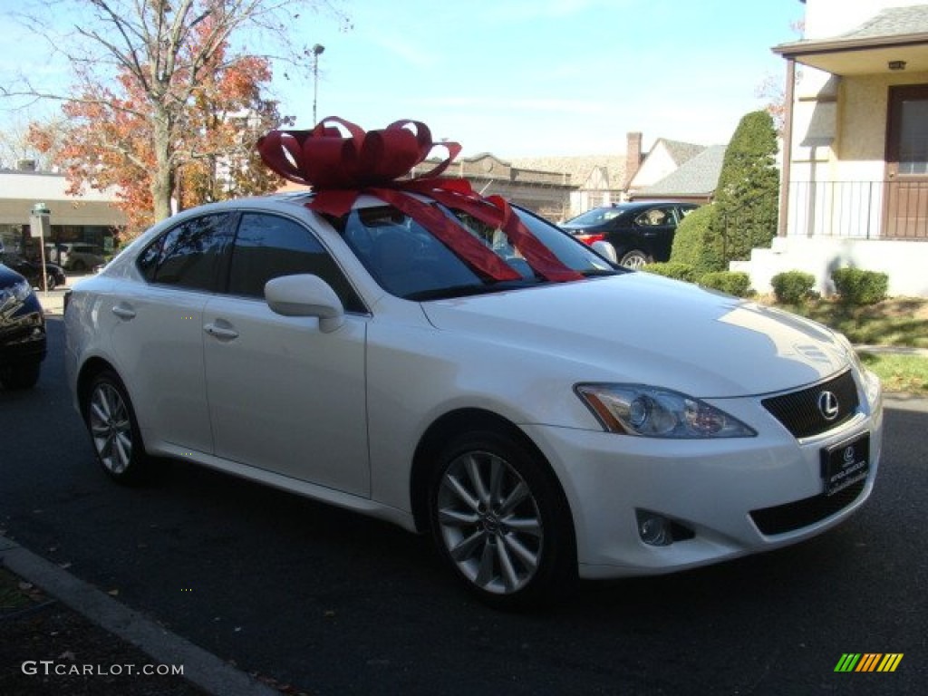 2008 IS 250 AWD - Starfire White Pearl / Cashmere Beige photo #3