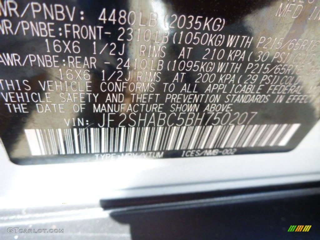 2011 Forester 2.5 X - Spark Silver Metallic / Black photo #16