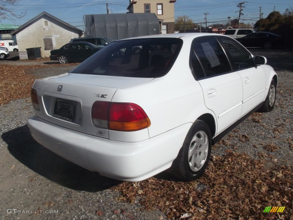1997 Civic EX Sedan - Frost White / Gray photo #3