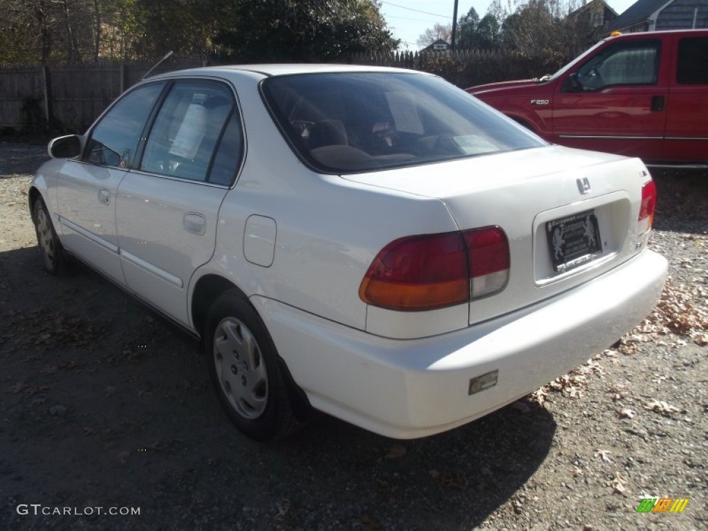 1997 Civic EX Sedan - Frost White / Gray photo #4