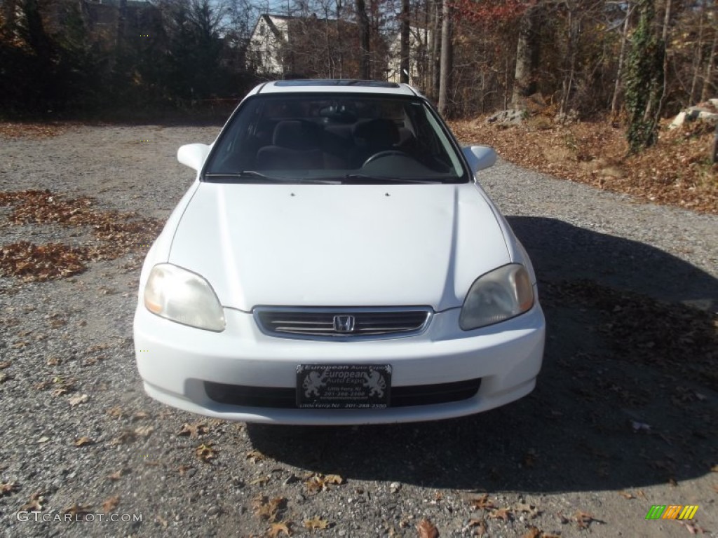 1997 Civic EX Sedan - Frost White / Gray photo #7
