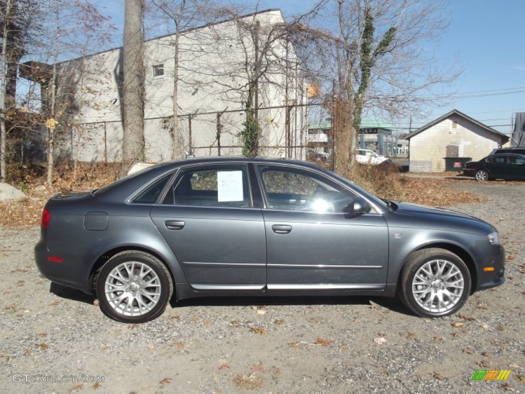 2008 A4 2.0T quattro Sedan - Dolphin Grey Metallic / Black photo #6