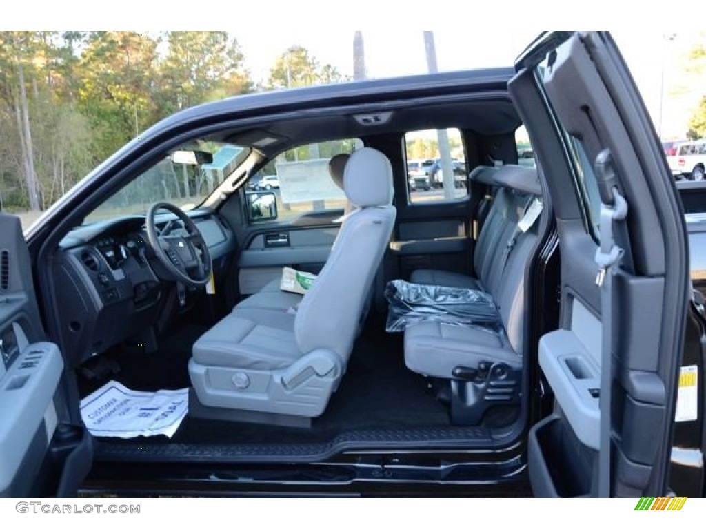 Steel Gray Interior 2013 Ford F150 STX SuperCab Photo #87930390