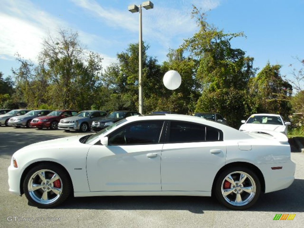 2012 Charger R/T Plus - Bright White / Black/Red photo #2