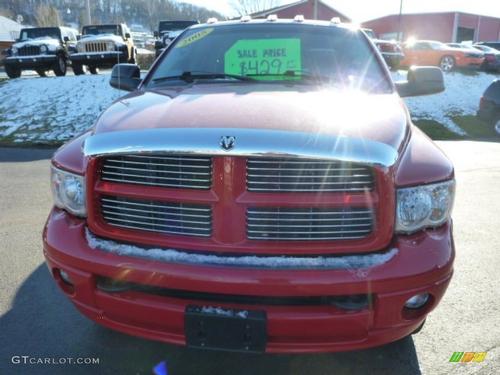 2005 Ram 3500 SLT Quad Cab 4x4 Dually - Flame Red / Dark Slate Gray photo #9