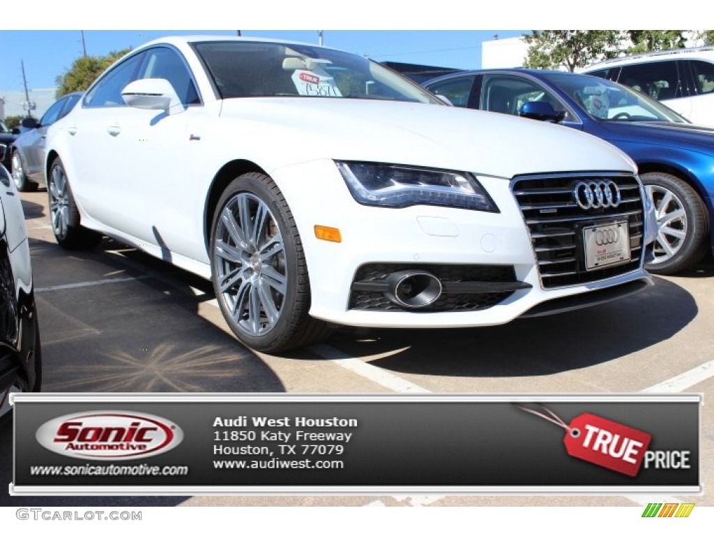 2014 A7 3.0T quattro Prestige - Glacier White Metallic / Velvet Beige photo #1