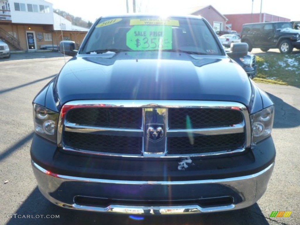 2011 Ram 1500 SLT Quad Cab 4x4 - Deep Water Blue Pearl / Dark Slate Gray/Medium Graystone photo #8