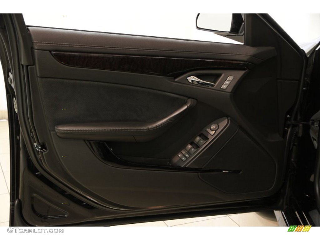 2012 Cadillac CTS -V Sedan Ebony/Ebony Door Panel Photo #87938823