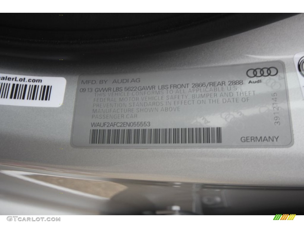 2014 S6 Prestige quattro Sedan - Ice Silver Metallic / Black Valcona photo #37
