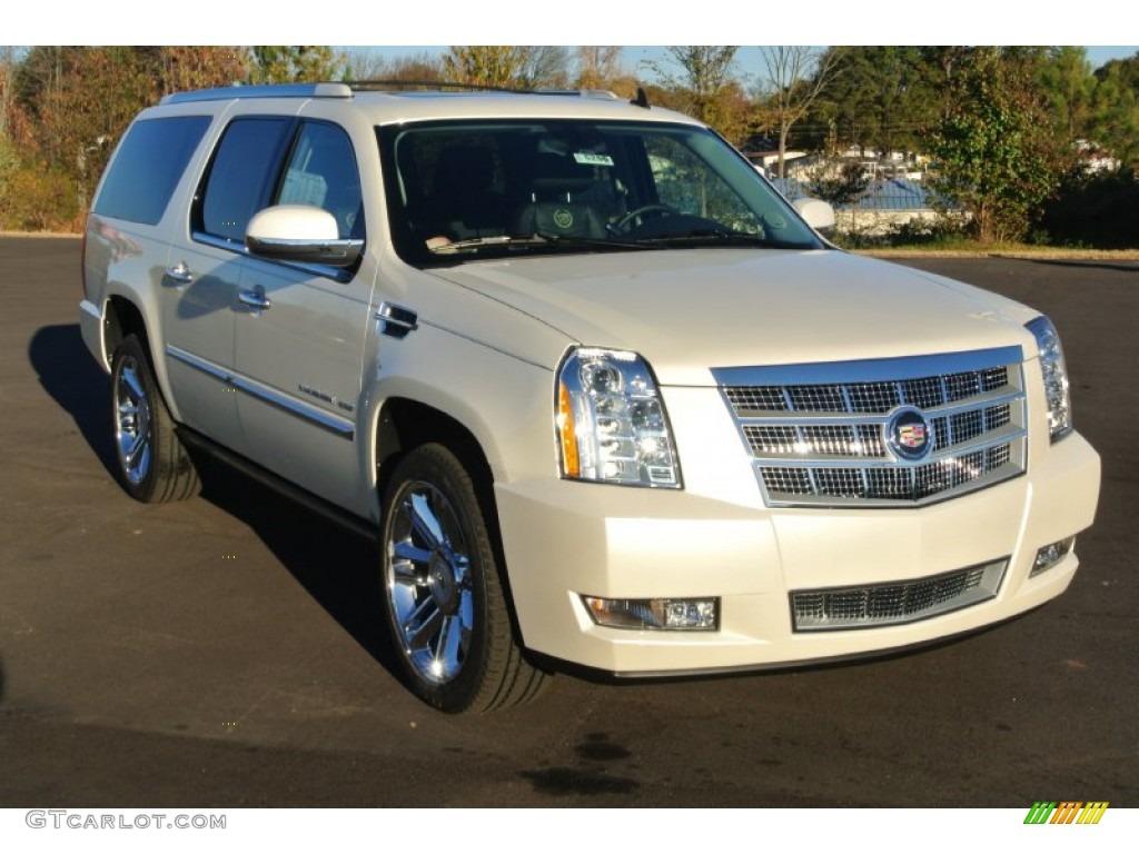 2014 Escalade ESV Platinum AWD - White Diamond Tricoat / Ebony/Ebony photo #1