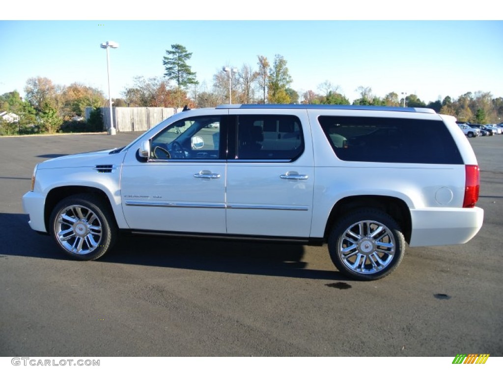 2014 Escalade ESV Platinum AWD - White Diamond Tricoat / Ebony/Ebony photo #3