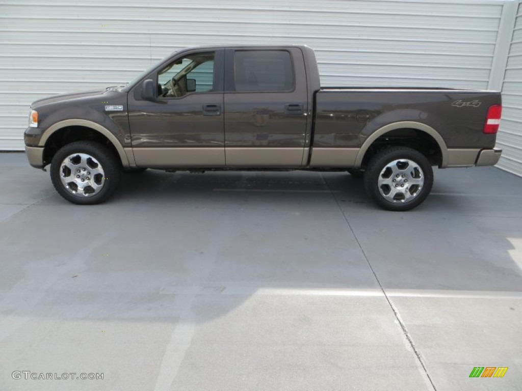 2006 F150 Lariat SuperCrew 4x4 - Dark Stone Metallic / Tan photo #6