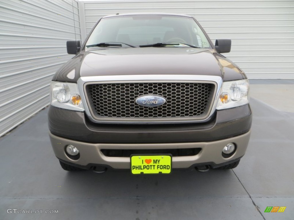 2006 F150 Lariat SuperCrew 4x4 - Dark Stone Metallic / Tan photo #8