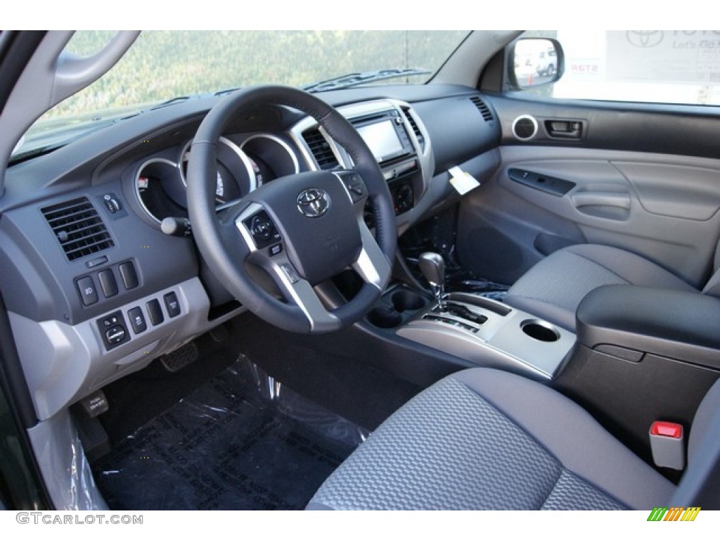 2014 Tacoma V6 Double Cab 4x4 - Spruce Green Mica / Graphite photo #5