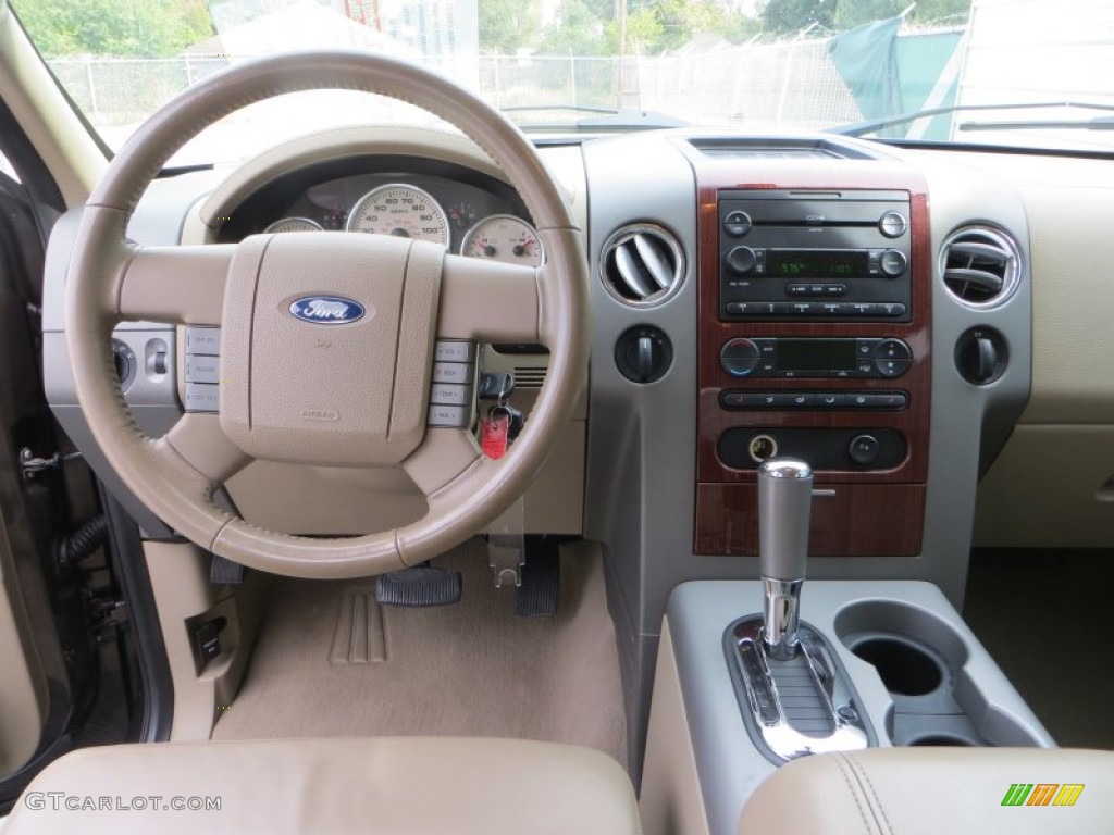 2006 F150 Lariat SuperCrew 4x4 - Dark Stone Metallic / Tan photo #35