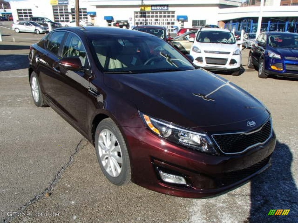 2014 Optima EX - Dark Cherry / Beige photo #2